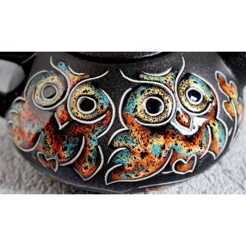  The ceramic teapot is made of high-quality potter Handmade ceramic teapot, Owl gifts, House warming gift, Pottery teapot, Kitchen gifts, 33.8 oz, Gifts for mom: Kitchen & Dining