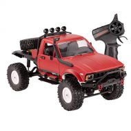 The perseids RC Military Truck 1/16 Scale Rock Crawler 2.4Ghz Radio Controlled Off-Road Car RC Hobby Car All Terrain Car, Ideal Gift for Kids Youths Adults in Red(Red)