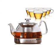 The teapot company Teapot,Cold Kettle,6Cups,Thick Borosilicate Glass, High Temperature Resistance,High capacity 1500ML