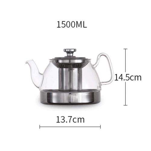  The teapot company Teapot,Cold Kettle,6Cups,Thick Borosilicate Glass, High Temperature Resistance,High capacity 1500ML