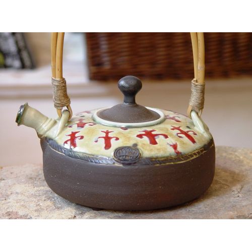  The teapot is an unique piece of art. It is wheel Stoneware Teapot, Tea Maker, Tea Pottery, Handmade Pottery, Pot for Tea, Tea Ware Pottery Teapot, Artistic Tea Kettle, Danko Pottery: Kitchen & Dining