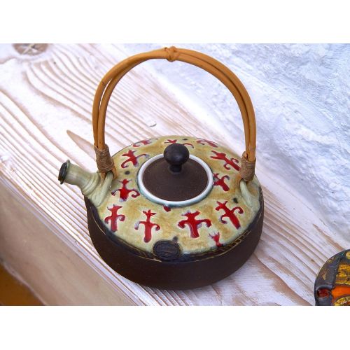  The teapot is an unique piece of art. It is wheel Stoneware Teapot, Tea Maker, Tea Pottery, Handmade Pottery, Pot for Tea, Tea Ware Pottery Teapot, Artistic Tea Kettle, Danko Pottery: Kitchen & Dining