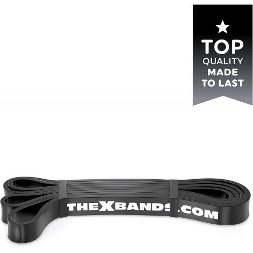  The x Bands Extra Durable Long Resistance Bands by Best for Exercise, Pull-Ups, Powerlifting, Mobility Training, Crossfit, Stretching, Yoga, Fitness, and Workout - Single Band or S