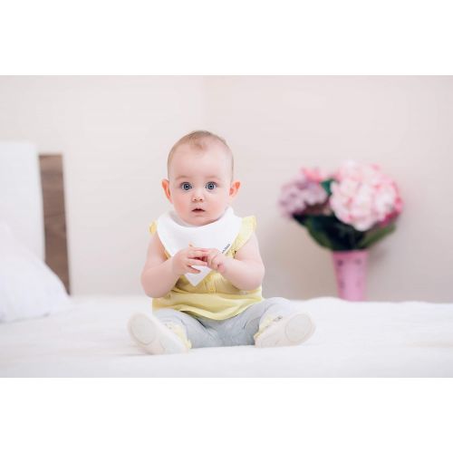  [아마존베스트]TheAZBaby Baby Bandana Drool Bibs for Boys and Girls, Organic, Plain White, Black and Basic Grey,...