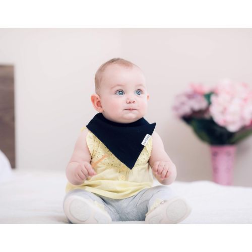  [아마존베스트]TheAZBaby Baby Bandana Drool Bibs for Boys and Girls, Organic, Plain White, Black and Basic Grey,...