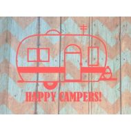 /TheBluHummingbird Camping Decal; Happy Camper; Camping Decor; Camping Signs; Camper Decor; Camper Sign; Camper Decal; Personalized Camper RV