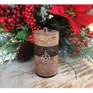 TheBriarwood Yule Log Candle For Winter Solstice, Yule Log Tradition, and Yule Celebrations. 2x3.5-2x4 Pillar, Choose A Size.