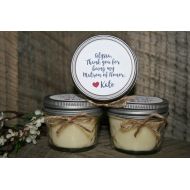 TheCanarysNest Bridesmaid Maid of Honor Soy Candle Gift | Will You Be My Bridesmaid Candle, Maid of Honor Candle, Mason Jar Candle, Wedding Candle Gift