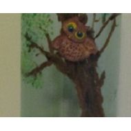 TheCityofTwoJudys Owl Wind Chime recycled wine bottle