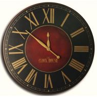 /TheClockHouse Big wall clocks with Family Name, Family Name Clocks, Family Established, Free Inscription, Hand Painted Wooden Clock, CHURCHILL FOX CLOCK