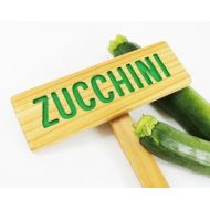 TheCommonSign ZUCCHINI Garden Sign: Hand Routed, Vegetable Plant Garden Markers, Wood Garden Sign, Custom Garden Sign, Personalized Marker, Outdoor Sign