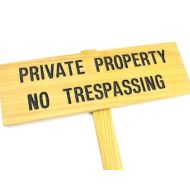 TheCommonSign PRIVATE PROPERTY No TRESPASSING, Cedar Wood Stake Sign, Routed Black Private Sign, Private Drive Sign, Driveway Marker, Trespassing Signage