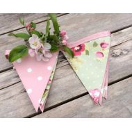 TheCraftHutch Oilcloth Bunting, Outdoor Bunting, Waterproof Bunting, Garden Decoration, Fence Art, Summerhouse, Shed Decoration