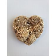 TheCrystalAngel888 Heart of Gold/ Valentines Day Gift for Him/ Valentines Day Gift/ Valentines Day/ Druzy Quartz Heart/ Crystal Heart/ Heart/ Unique Gift/ Gift