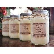 TheDancingWick Winter Candle//Christmas Candle//Soy Candle//Choose Your Scent//16 oz Candle/Half Pint Mason Jar Candle//Gift Candle//Sweater Candle
