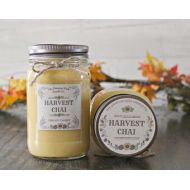TheDancingWick Harvest Chai Pure Soy Candle //Large Pint 16 oz.// Half Pint 8 oz candle/Mason Jar Candle/Hand Poured//Fall Candle//Harvest Candle