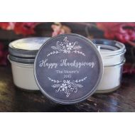 TheDancingWick Set of 12 - 4 oz. Thanksgiving Favor CandleThanksgiving Table DecorHoliday CandleThanksgiving DecorationSoy Candle