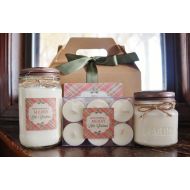 TheDancingWick Candle Gift SetChristmas Candle Gift SetHoliday Gift SetChoose Your ScentChristmas Gift with BoxPlaid Christmas GiftMerry Little
