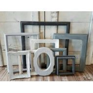 /TheDezignShoppe Farmhouse PICTURE FRAMES - Nursery Decor - Shades Of Gray - Shabby - Distressed - Picture Frame Set ~ Gallery Wall Set - Vintage Ornate