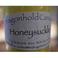 TheDragonhold Honeysuckle Candle: Hand Poured, Triple Scented Soy-Paraffin Candle