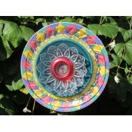 TheEverlastingGarden Glass Plate Garden Art Fantasy Flower