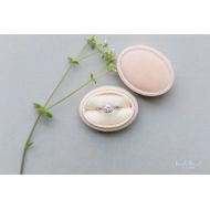 TheFamilyJoolz Ring Box Oval Box in Champagne Velvet For Weddings, Engagements, Popping The Question, Heirloom Storage, Gift Giving