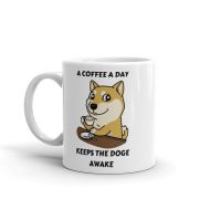 /TheFattyPets A Coffee A Day Keeps The Doge Awake Mug. Coffee Mug, Gift For Shiba Inu Lover, Shiba Inu Mug, Funny Shiba Inu Mug, Doge Meme Mug, Doge Mug