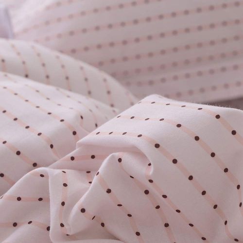  TheFit Paisley Bedding for Boy and Girl W1654 Dot and Ribbon Duvet Cover Set 100% Cotton, Twin Set, 3 Pieces