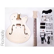 TheFretWire DIY Electric Guitar Kit - Hollow Body Build Your Own Guitar Kit - Rockabilly