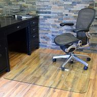 TheGlassChairMat.com Monarc 48 in. x 48 in. Premium Tempered Glass Office Chair Mat - 2 Pack