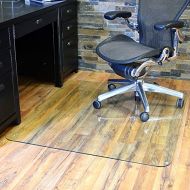 TheGlassChairMat.com Monarc 36 in. x 48 in. Premium Tempered Glass Office Chair Mat