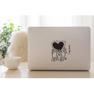 TheGreatWallStudio Keith Haring MacBook Decal / Keith Haring Art / Apple Macbook Laptop Vinyl Sticker Decal