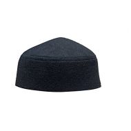 TheKufi Solid Black Moroccan Fez-Style Kufi Hat Cap w/Pointed Top