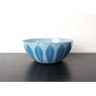 /TheLionsDenStudio Vintage Cathrineholm 4 inch Lotus Bowl, Turquoise and French Blue Enameled Steel Tiny Nut Snack Servingware 180081