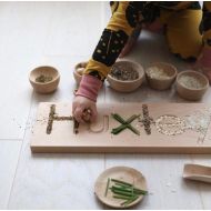 TheLittleCoachHouse Personalised Wooden Name Tracing Board - Montessori Learning Resource