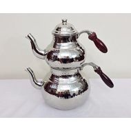 TheMeShoppe Handmade Turkish Copper Handhammered Ottoman Antique Teapot Kettle Tea Samovar