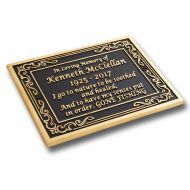 /TheMetalFoundry Solid Cast Brass Memorial Plaque personalized in full 3D Brass Lettering. Quality Hand Made In England