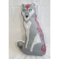 ThePaperCarousel Wolf Doll/Pillow - Grey Wolf Rayne Redwolf