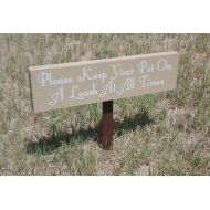 ThePaperPlaceAndMore Custom Outdoor Sign, Outdoor Wood Sign, Pet On Leash Sign, Garden Sign, Beach Rules Sign, Path Rules Sign, Community Rules, Pet Rules Sign
