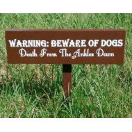 ThePaperPlaceAndMore Custom Outdoor Sign, Outdoor Wood Sign, Beware of Dog, Custom Yard Sign, Pet Sign, Small Dog Sign, Warning Sign, Caution Sign, Ankle Biter