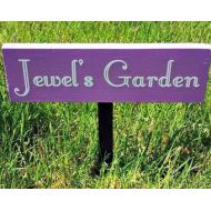 ThePaperPlaceAndMore Custom Outdoor Sign, Custom Garden Sign, Custom Wood Sign, Personalized Wood Sign, Personalized Garden Sign, Purple Garden Sign, Garden Sign