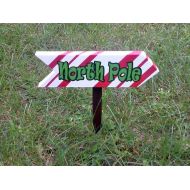 /ThePaperPlaceAndMore Candy Cane Decor, Arrow Sign, Christmas Decor, North Pole, Outdoor Sign, Holiday Sign, Christmas Sign, Yard Decor, Kids Photo Prop, Holiday