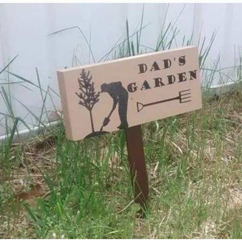  ThePaperPlaceAndMore Personalized Garden Sign, Dads Garden, Custom Garden Sign, Mans Garden Sign, Daddys Garden, Papas Garden, Dad Gift, Dad Day Gift,