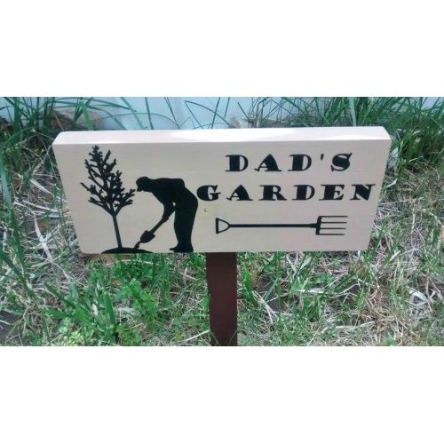  ThePaperPlaceAndMore Personalized Garden Sign, Dads Garden, Custom Garden Sign, Mans Garden Sign, Daddys Garden, Papas Garden, Dad Gift, Dad Day Gift,