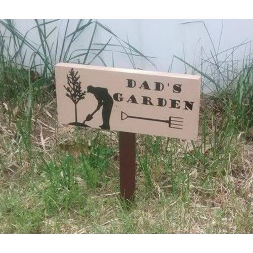  ThePaperPlaceAndMore Personalized Garden Sign, Dads Garden, Custom Garden Sign, Mans Garden Sign, Daddys Garden, Papas Garden, Dad Gift, Dad Day Gift,