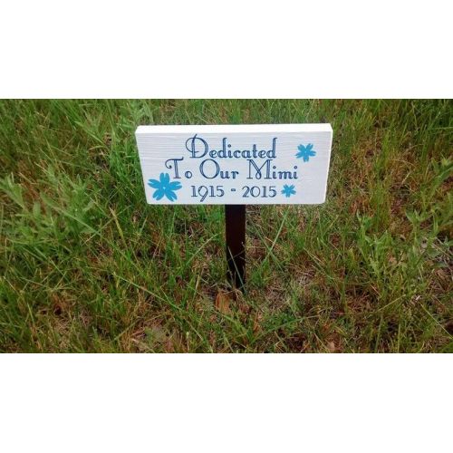  ThePaperPlaceAndMore Custom Memorial Sign, Dedication Sign, Memorial Garden Sign, In Memory Of Sign, Grave Marker, Memorial Marker, Grave Decoration, Funeral