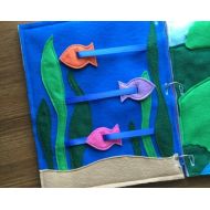 Fish Quiet Book Page, Customized Quiet Book, Felt Quiet Book, Busy Bag, Travel Activities, Swimming Fish, Toddler Gift, ThePinkPenguinShop