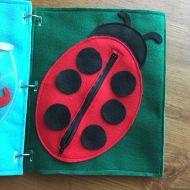Ladybug Quiet Book Page, Toddler Activity, Felt, Zipper, Early Learning, Educational, Busy Bag, Travel, Christmas Gift, ThePinkPenguinShop