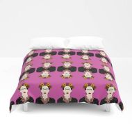 /TheRedUmbrellaShop Pink duvet cover-Mexican bedding-Cool decor-Colourful duvet cover-Fuchsia bedding-Pink duvet-Floral Queen duvet cover-King duvet cover