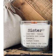 TheShabbyWick Sister Gift  Sister Gifts Gifts For Sisters  Candle With Message  Sister Birthday Gifts  Sister Definition  Beat Sister Gift